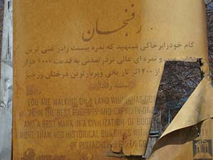 تابلوی زیر خاکی میراث فرهنگی در رفسنجان+عکس