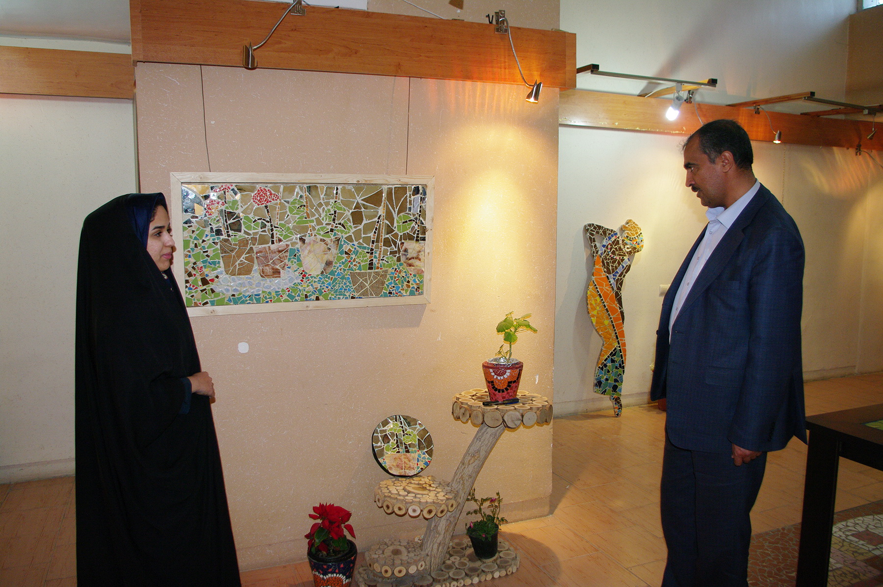 افتتاح دو نمایشگاه هنری در رفسنجان