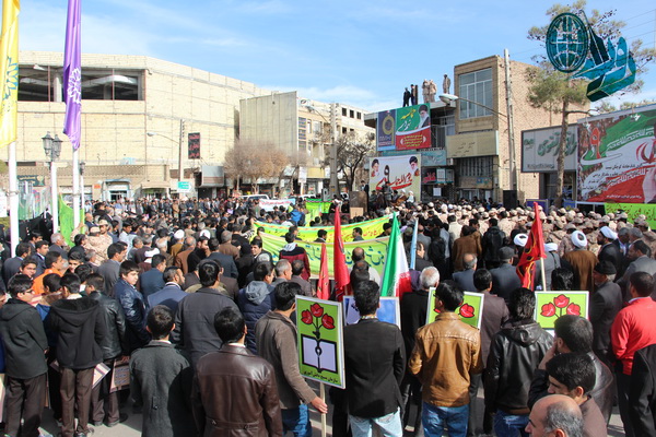 گزارش تصویری / اجتماع مردم رفسنجان در حماسه ۹ دی