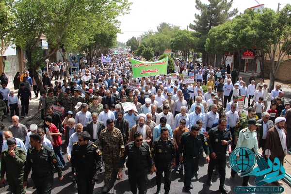 راهپیمایی با شکوه مردم رفسنجان در روز قدس/تصاویر