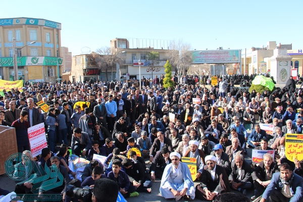 اجتماع مردم رفسنجان در گرامیداشت ۹ دی/تصاویر