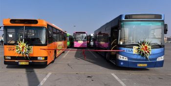 ضد عفونی اتوبوس های شرکت واحد در رفسنجان پس از اتمام هر سرویس