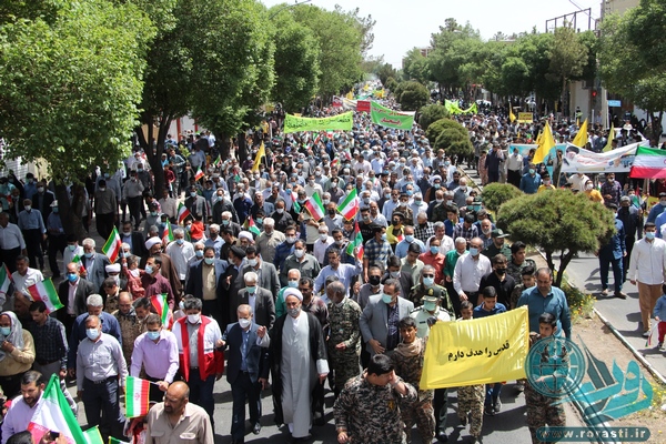 حضور کم نظیر مردم رفسنجان در راهپیمایی روز قدس+عکس