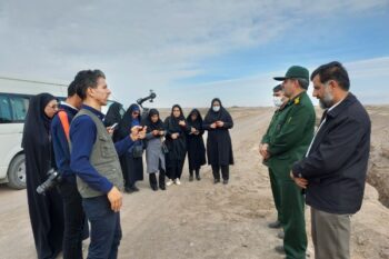 بازدید خبرنگاران رفسنجان از پروژه آبرسانی بسیج سازندگی