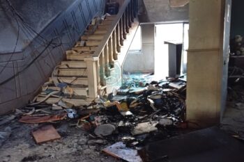 گوشه ای از خسارت اغتشاشگران به اموال عمومی در رفسنجان