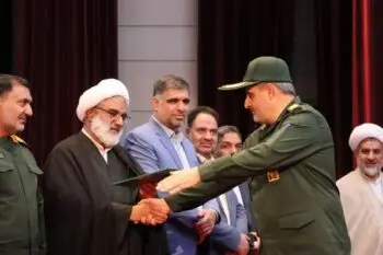 گزارش تصویری مراسم تقدیر از سرهنگ پساوند و معارفهٔ سرهنگ بدرآبادی فرماندهٔ جدید سپاه ناحیه رفسنجان